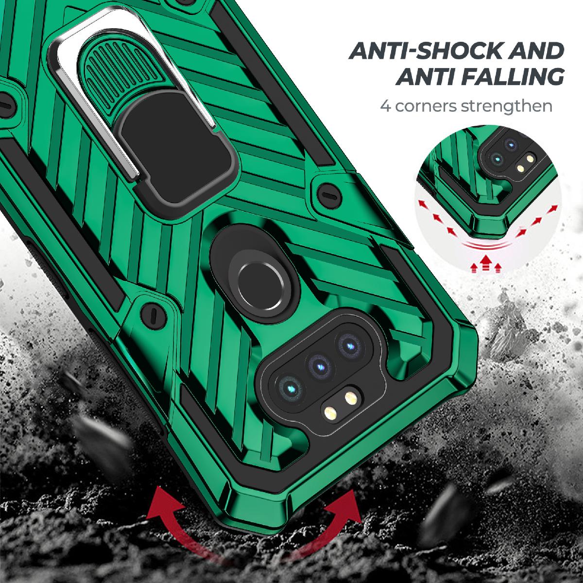 Case Kickstand Anti-Shock And Anti Falling LG Aristo 5 Green Color