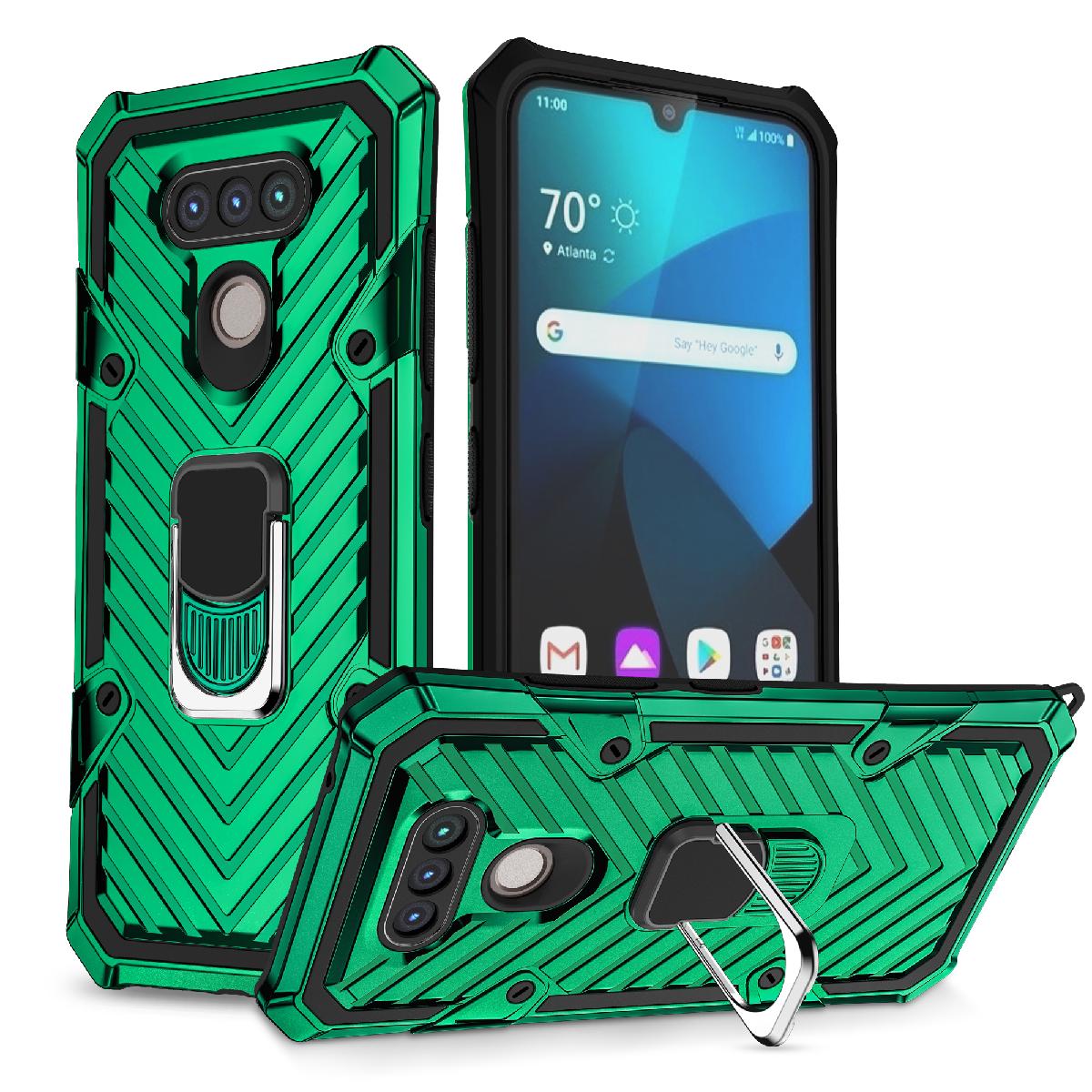 Case Kickstand Anti-Shock And Anti Falling LG HARMONY 4 Green Color