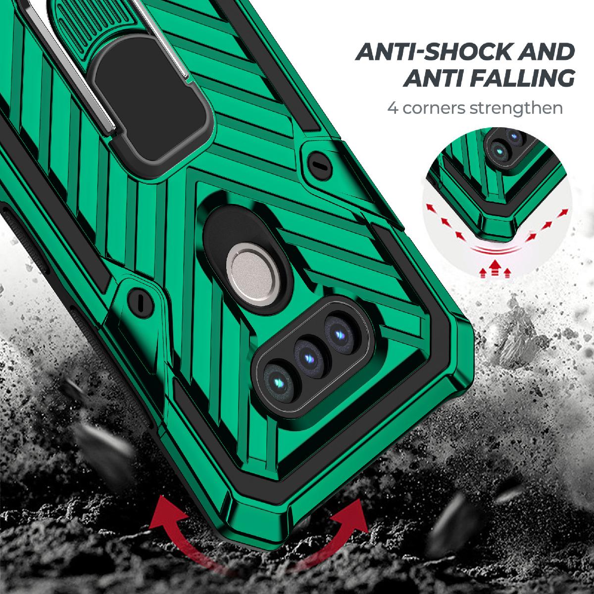 Case Kickstand Anti-Shock And Anti Falling LG HARMONY 4 Green Color