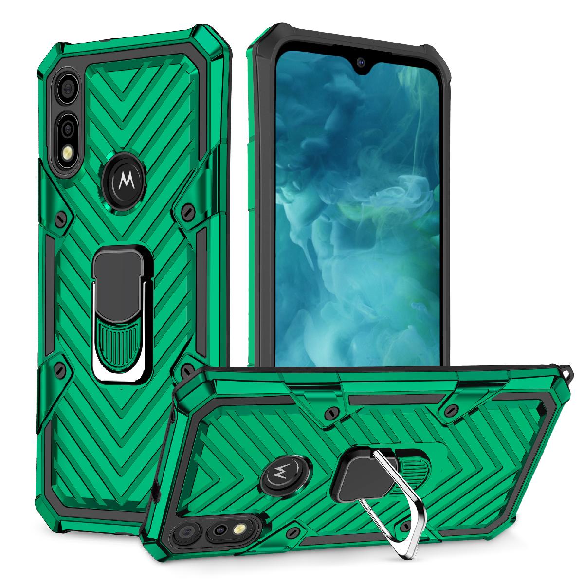 Case Kickstand Anti-Shock And Anti Falling Motorola E7 Green Color