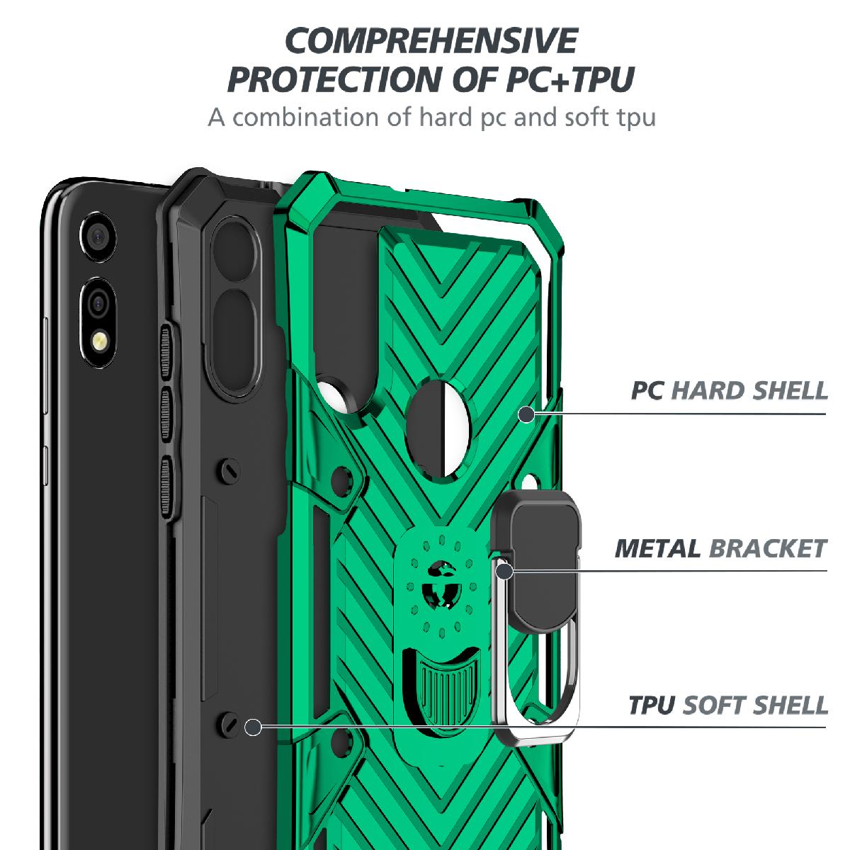 Case Kickstand Anti-Shock And Anti Falling Motorola E7 Green Color