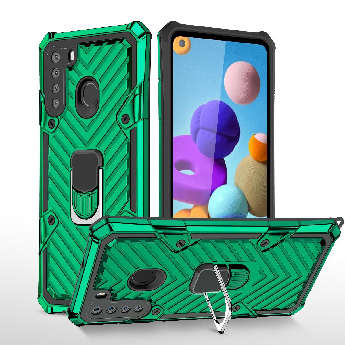Kickstand Anti-Shock And Anti Falling Case for SAMSUNG GALAXY A21 In Green