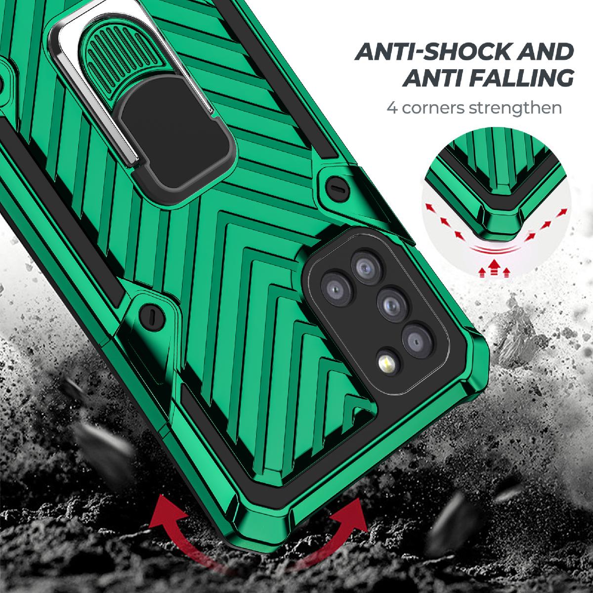 Reiko Kickstand Anti-Shock And Anti Falling Case for SAMSUNG GALAXY A31 In Green