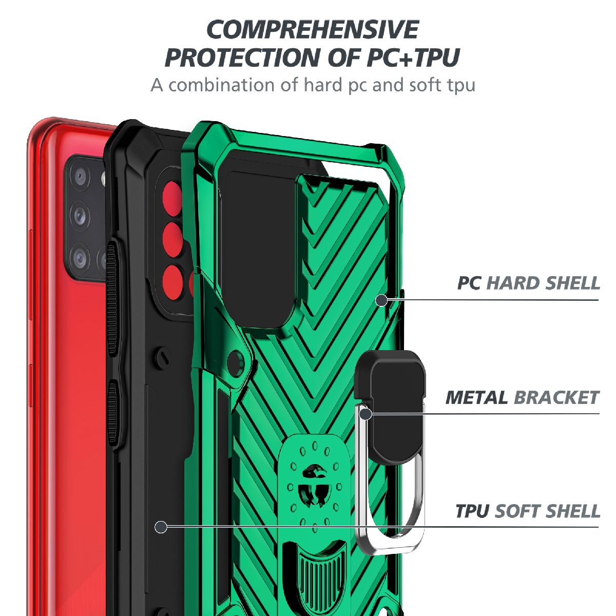 Reiko Kickstand Anti-Shock And Anti Falling Case for SAMSUNG GALAXY A31 In Green