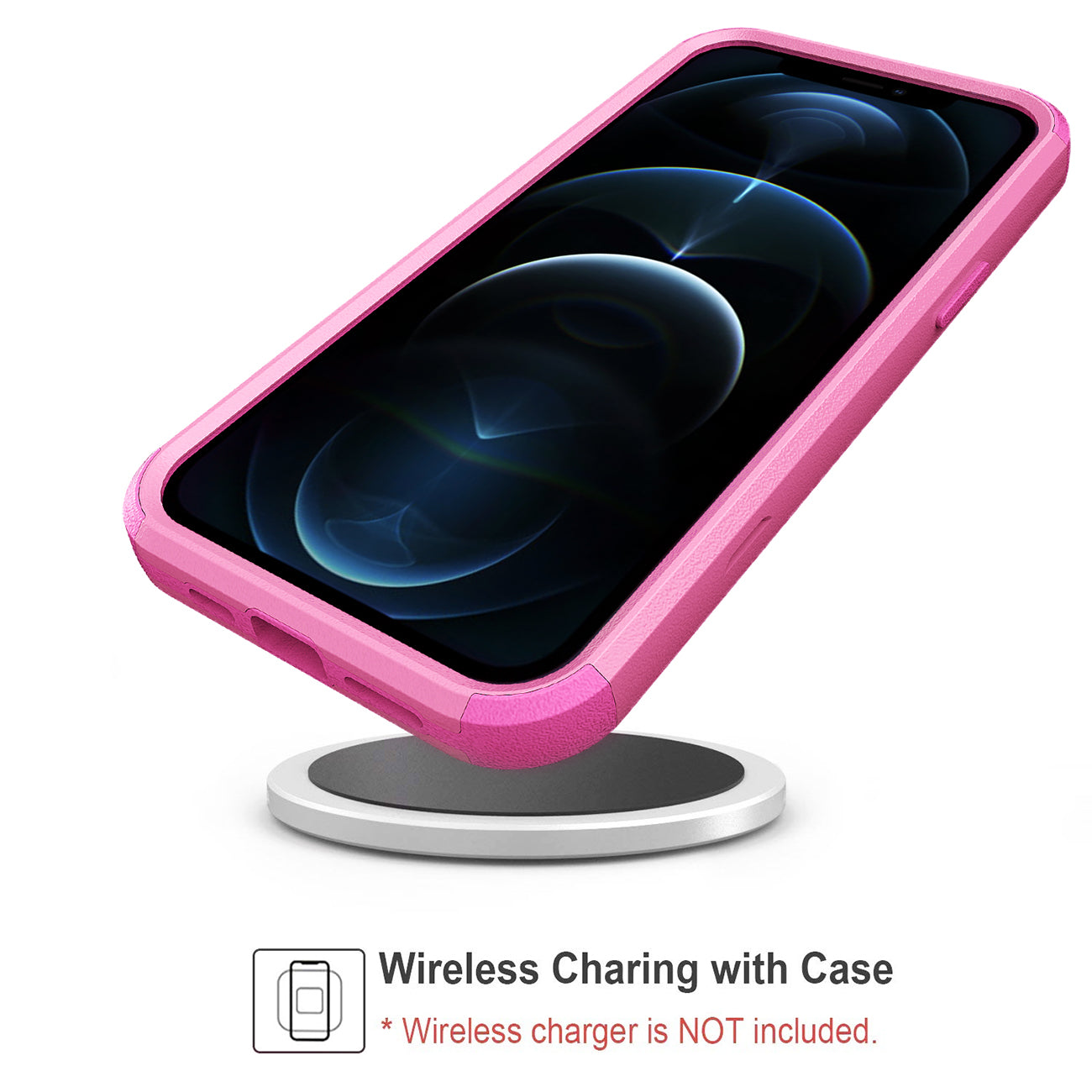Case Hybrid Heavy Duty Defender Rugged Armor 3 in 1 Apple iPhone 12 Pro Max Pink Color