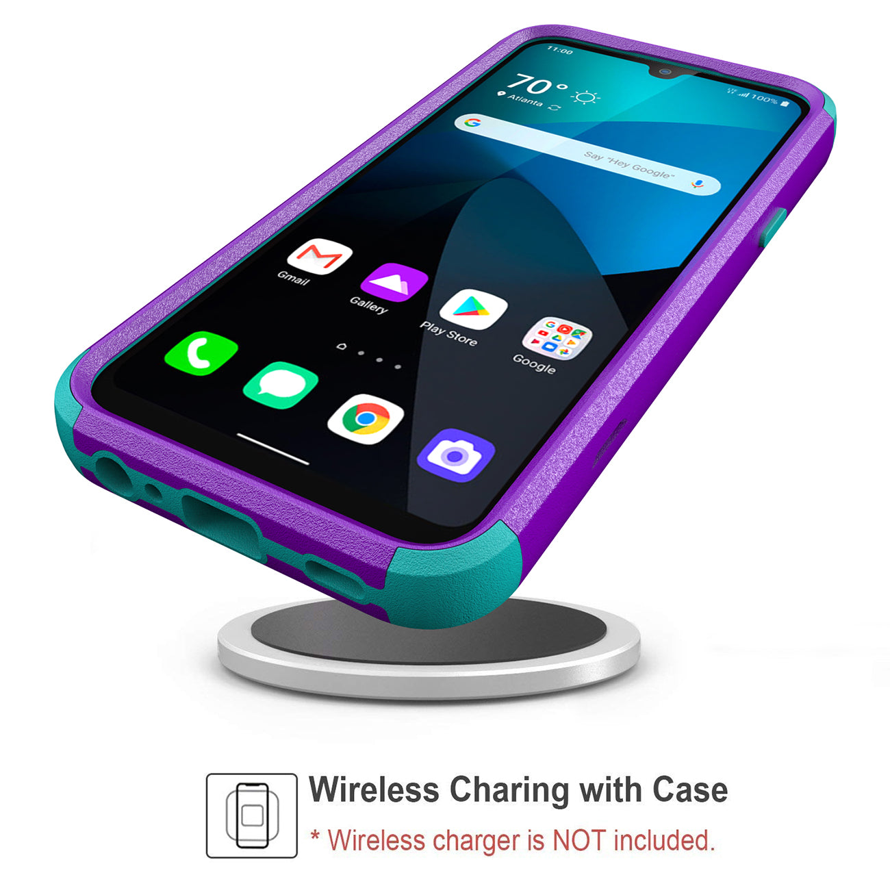 Case Hybrid 3 in 1 Heavy Duty Defender Rugged Armor LG HARMONY 4 Purple Color