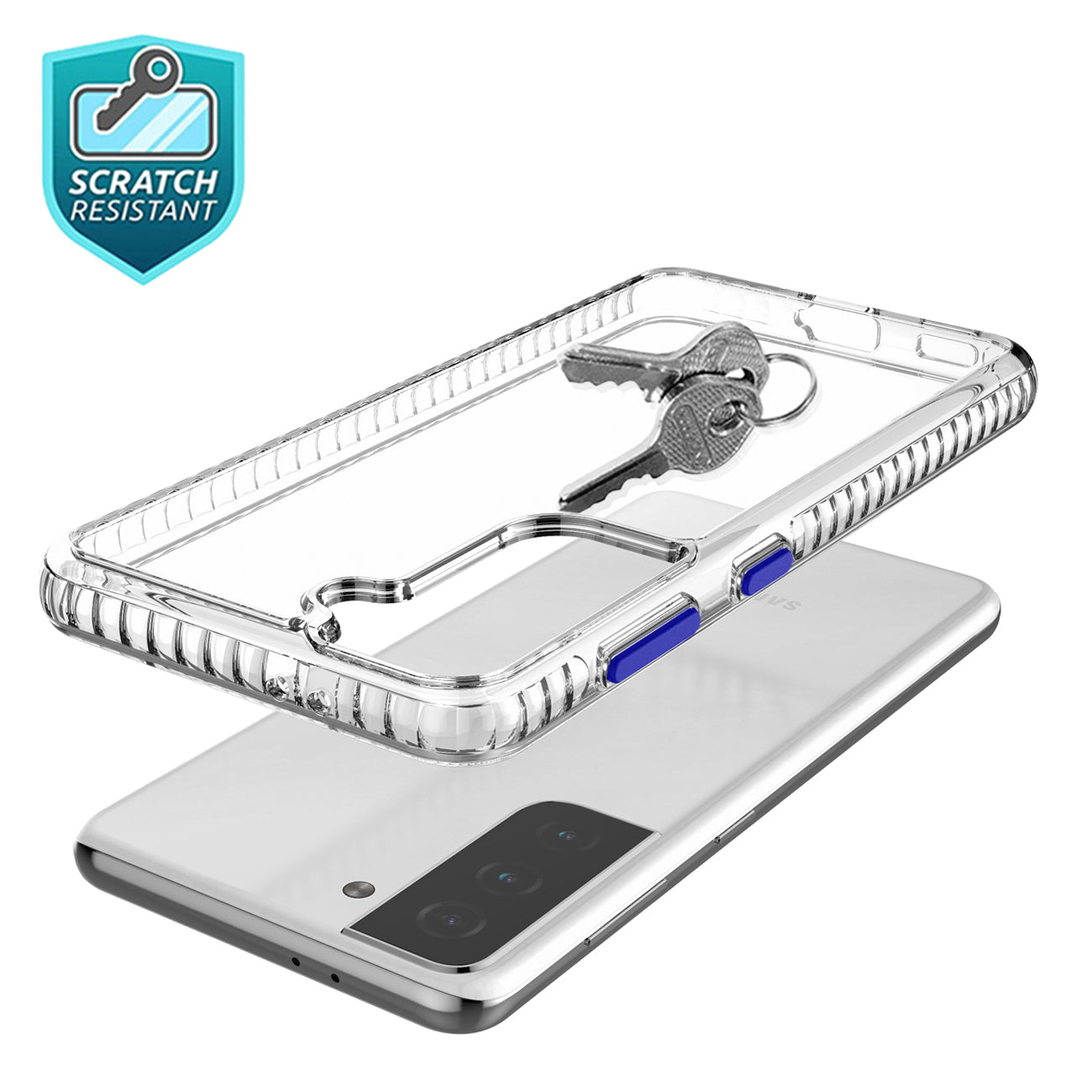 Case Bumper TPU Shockproof With Embedded Coil Samsung Galaxy S21/ S30 Plus Golden Navy Color