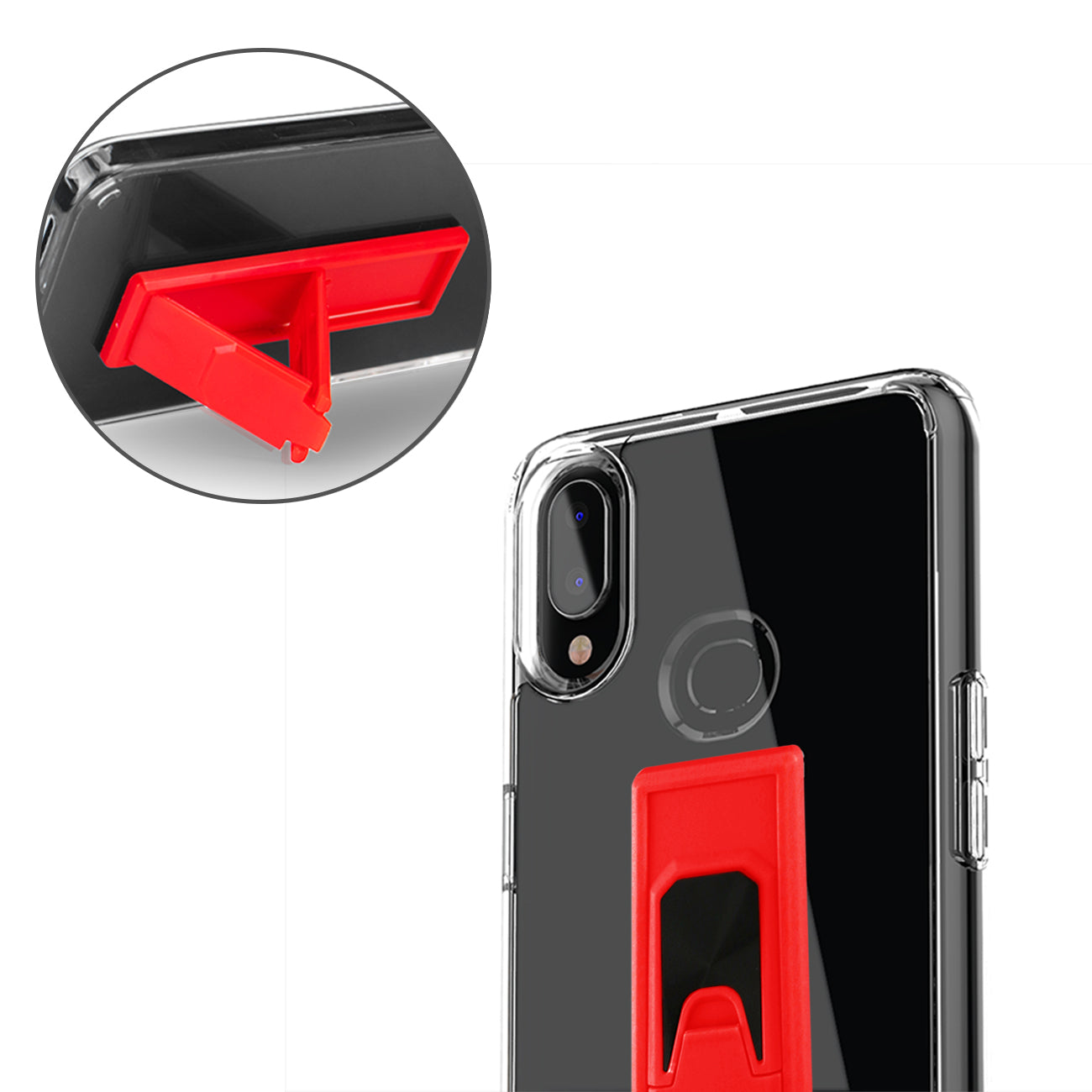 TPU Bumper Shockproof Case With Embedded Coil SAMSUNG GALAXY A10S In Red