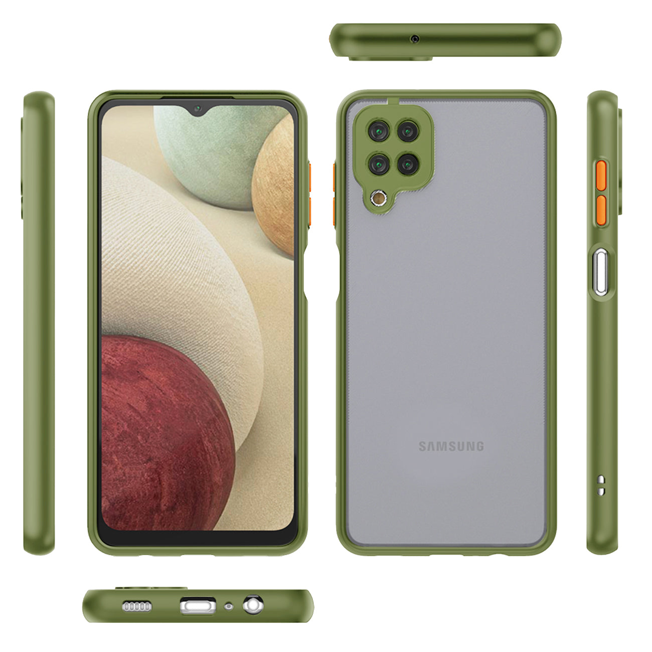 Case Camera Protection Translucent Samsung Galaxy A12 5G Light Green Color