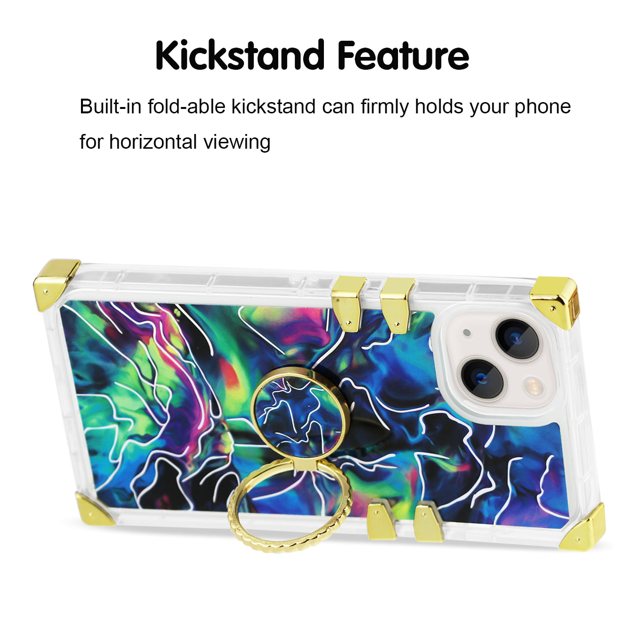 IPHONE 13 Floral Print Case with Ring Holder In Mixed color