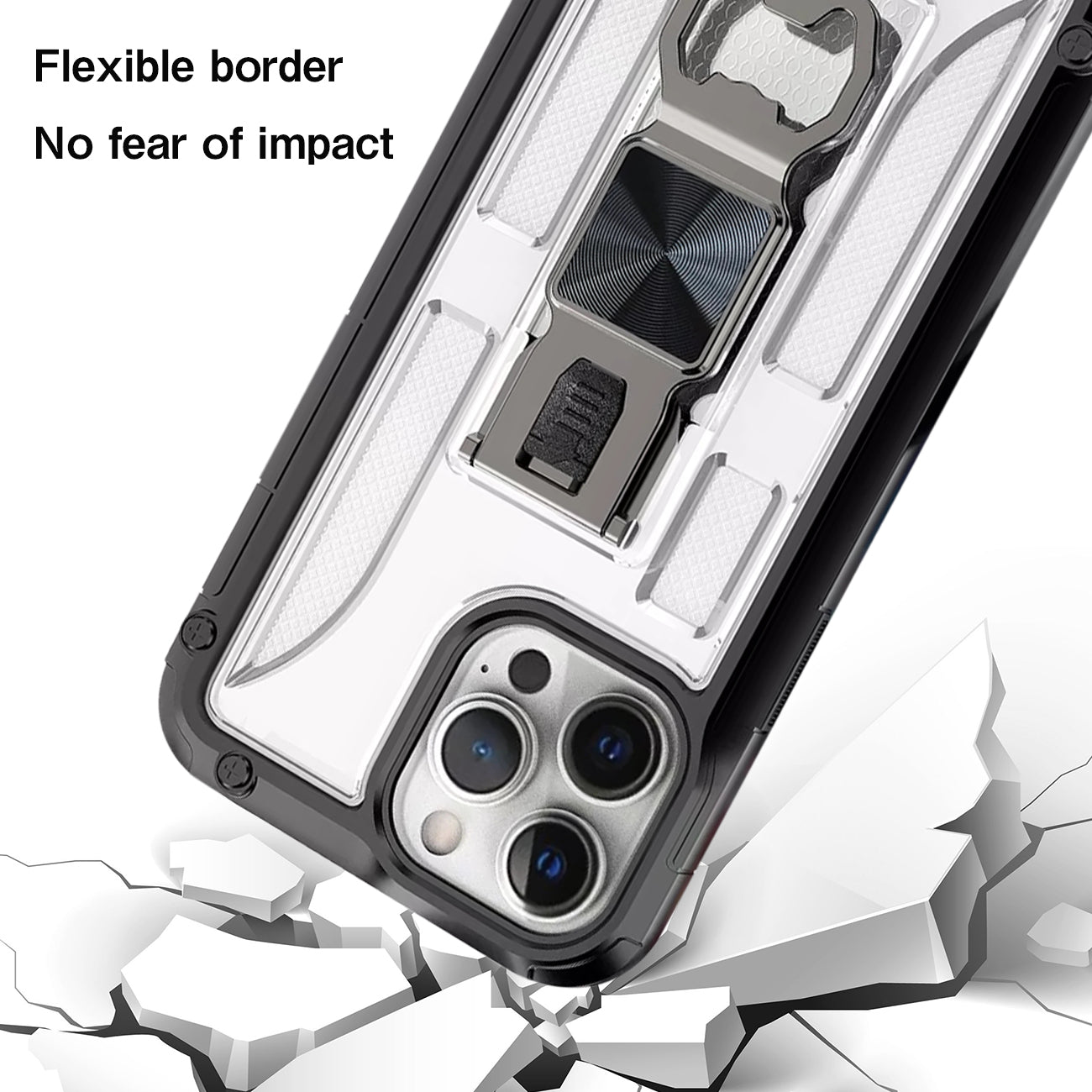 Kickstand Ring Holder/Bottle Opener with Magnetic Car Mount for APPLE IPHONE 13 PRO MAX