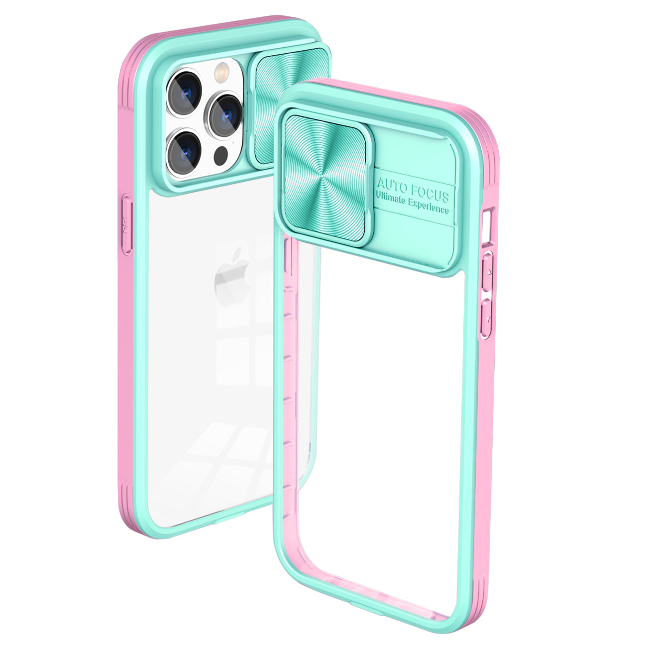 Protective Film Slide Camera Lens Phone Case For iPhone 14 Pro In Blue