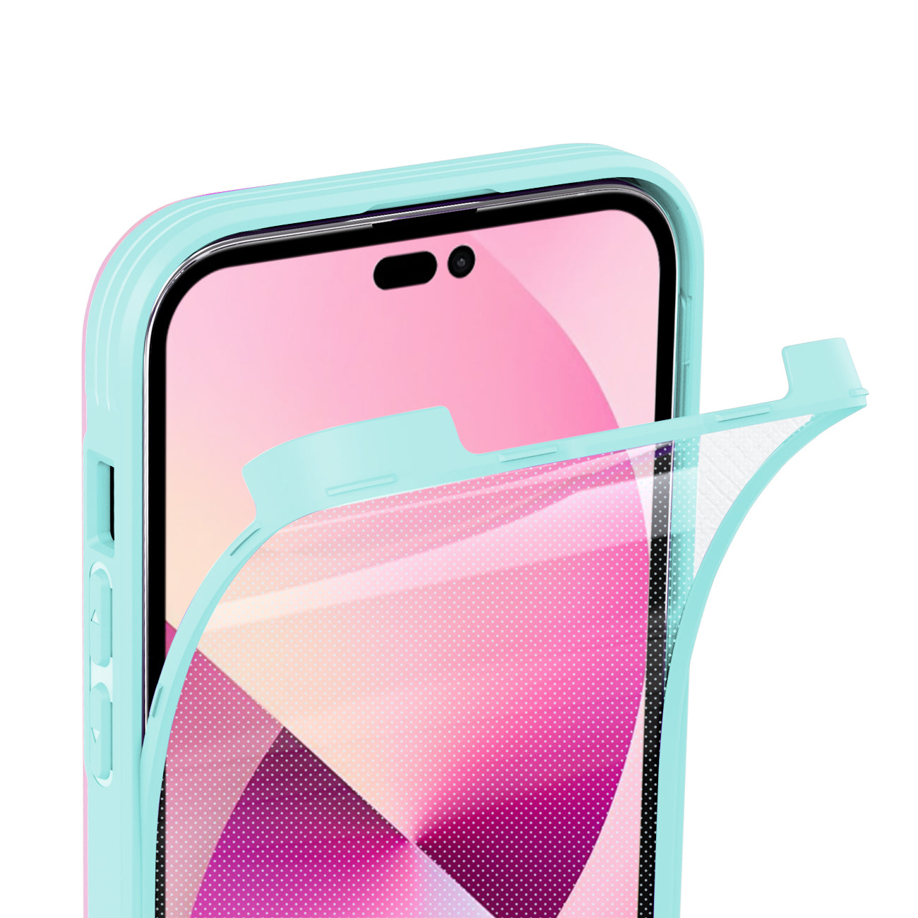 Protective Film Slide Camera Lens Phone Case For iPhone 14 Pro Max In Blue