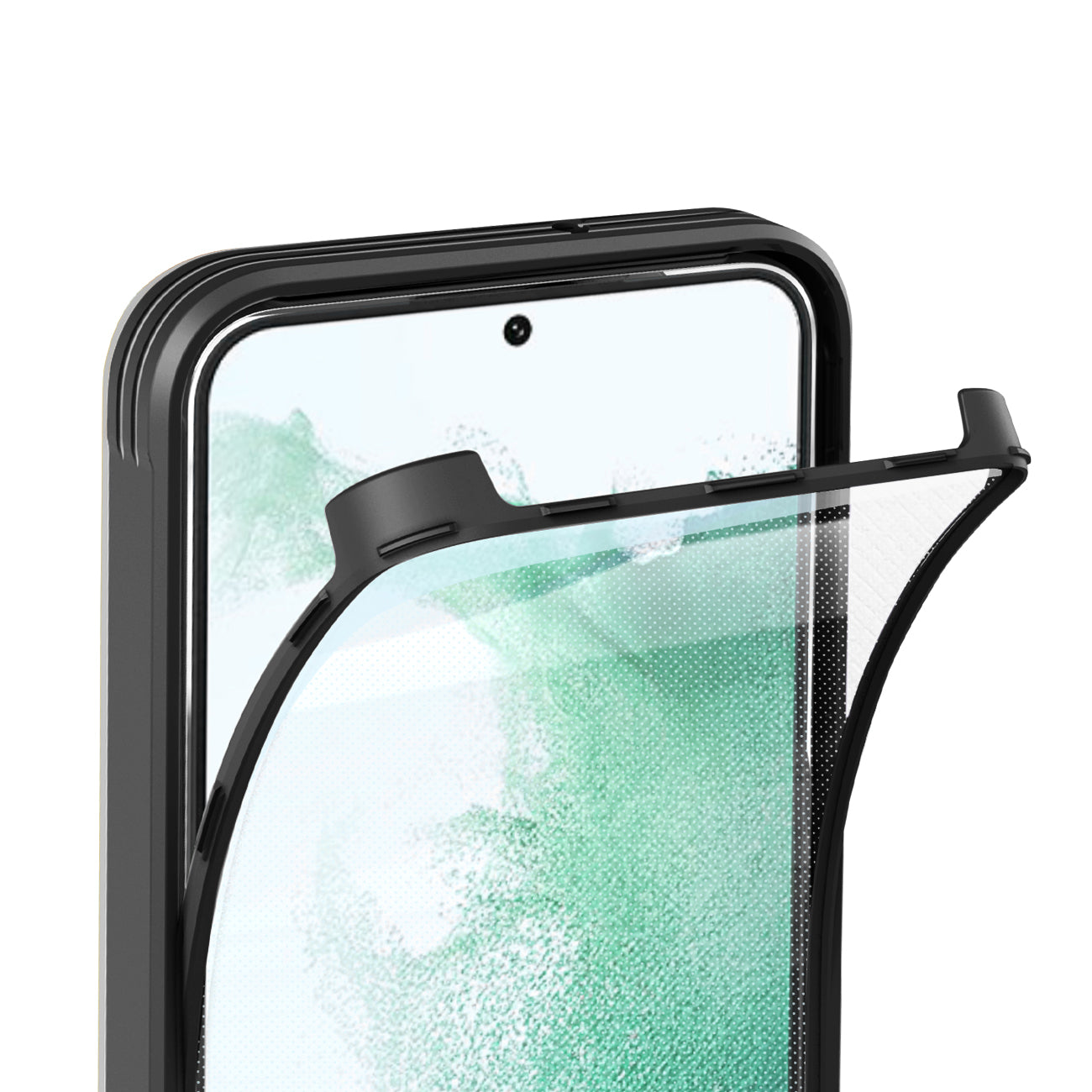 Protective Film Slide Camera Lens Phone Case For Samsung Galaxy S 22 In Gray