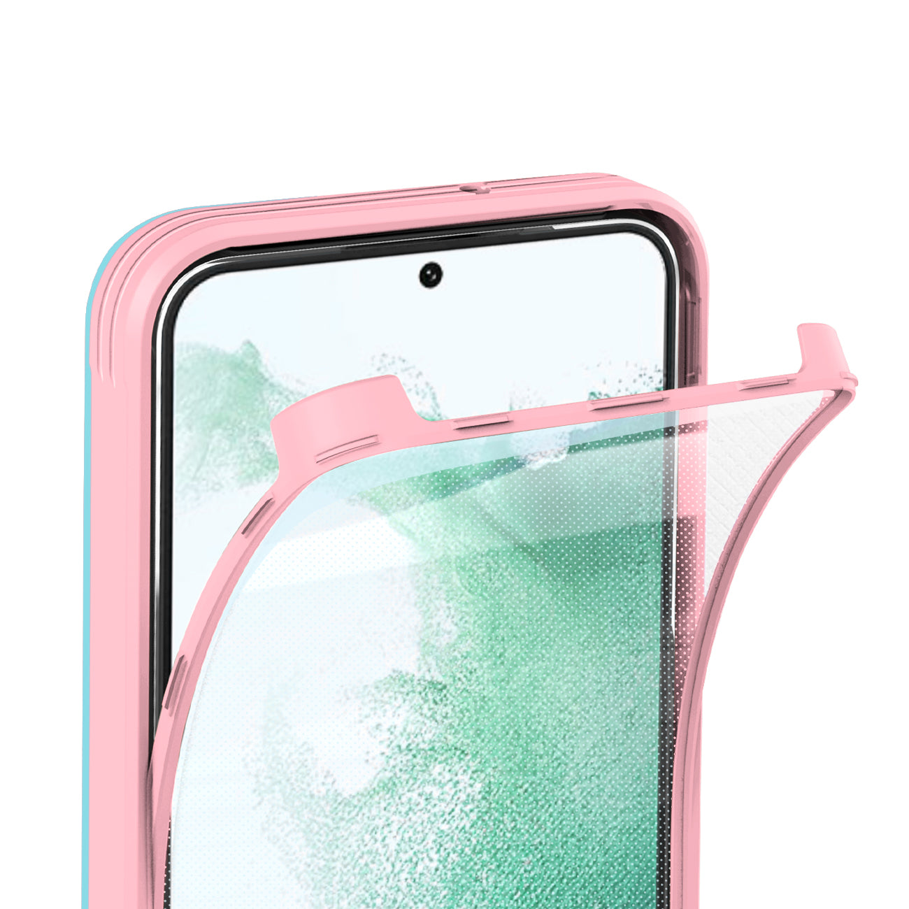Protective Film Slide Camera Lens Phone Case For Samsung Galaxy S 22 In Pink