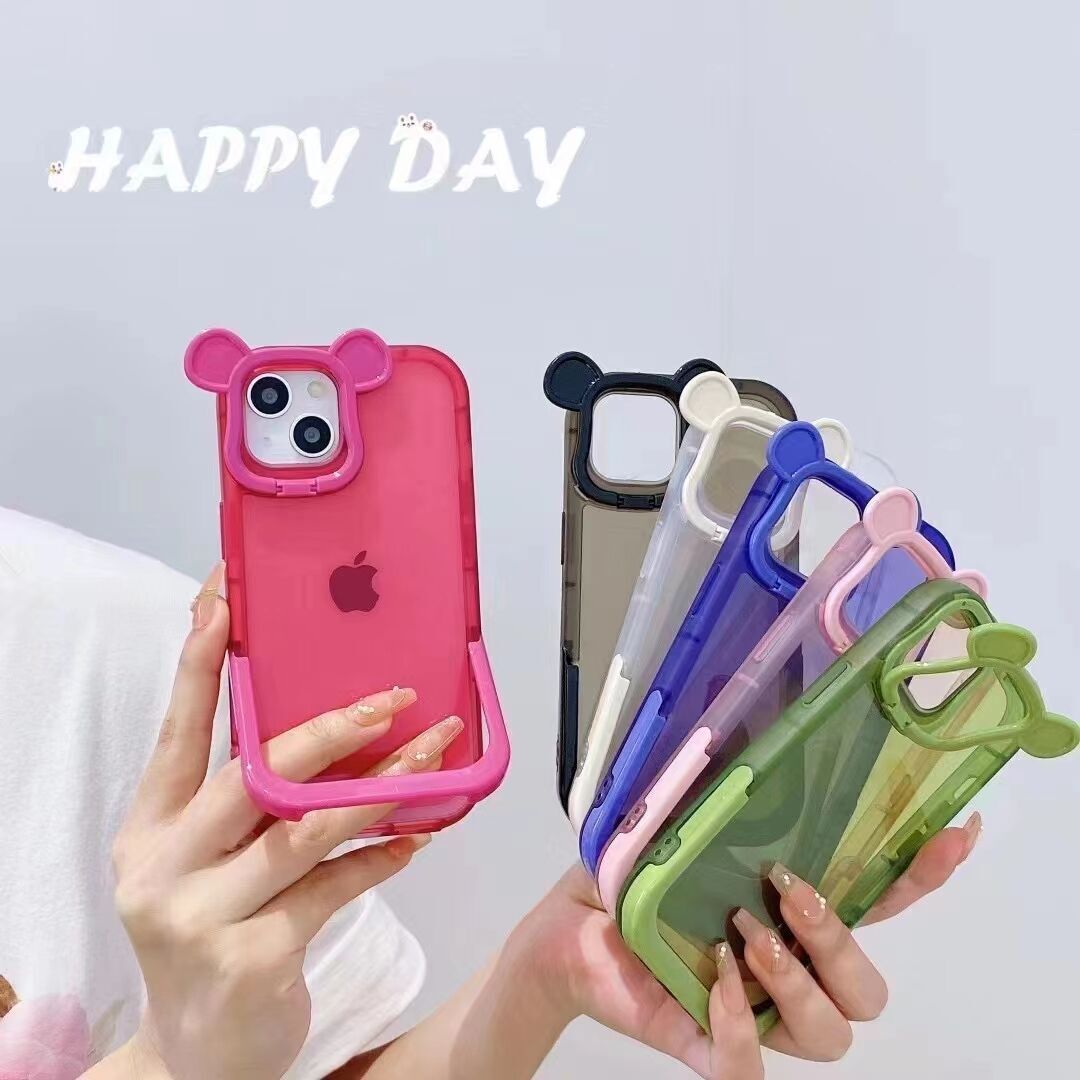 Fashion Design Fully Cover Frame Lens Protector Bracket Shockproof Phone Case For iPhone 14 Plus