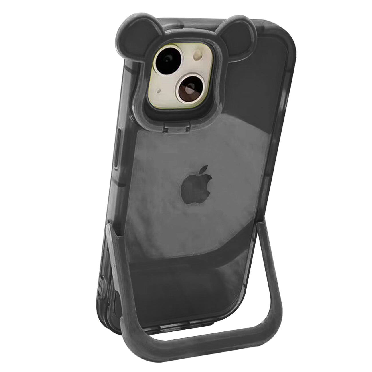 Fashion Design Fully Cover Frame Lens Protector Bracket Shockproof Phone Case For iPhone 14 Pro Max in Black