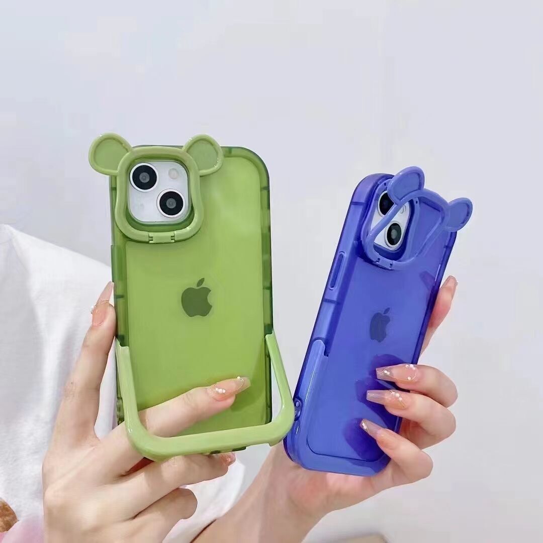 Fashion Design Fully Cover Frame Lens Protector Bracket Shockproof Phone Case For iPhone 14 Plus