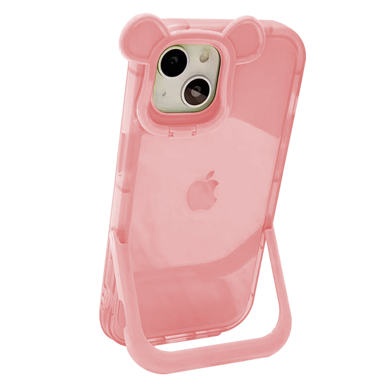 Fashion Design Fully Cover Frame Lens Protector Bracket Shockproof Phone Case For iPhone 14 Pro Max in Pink
