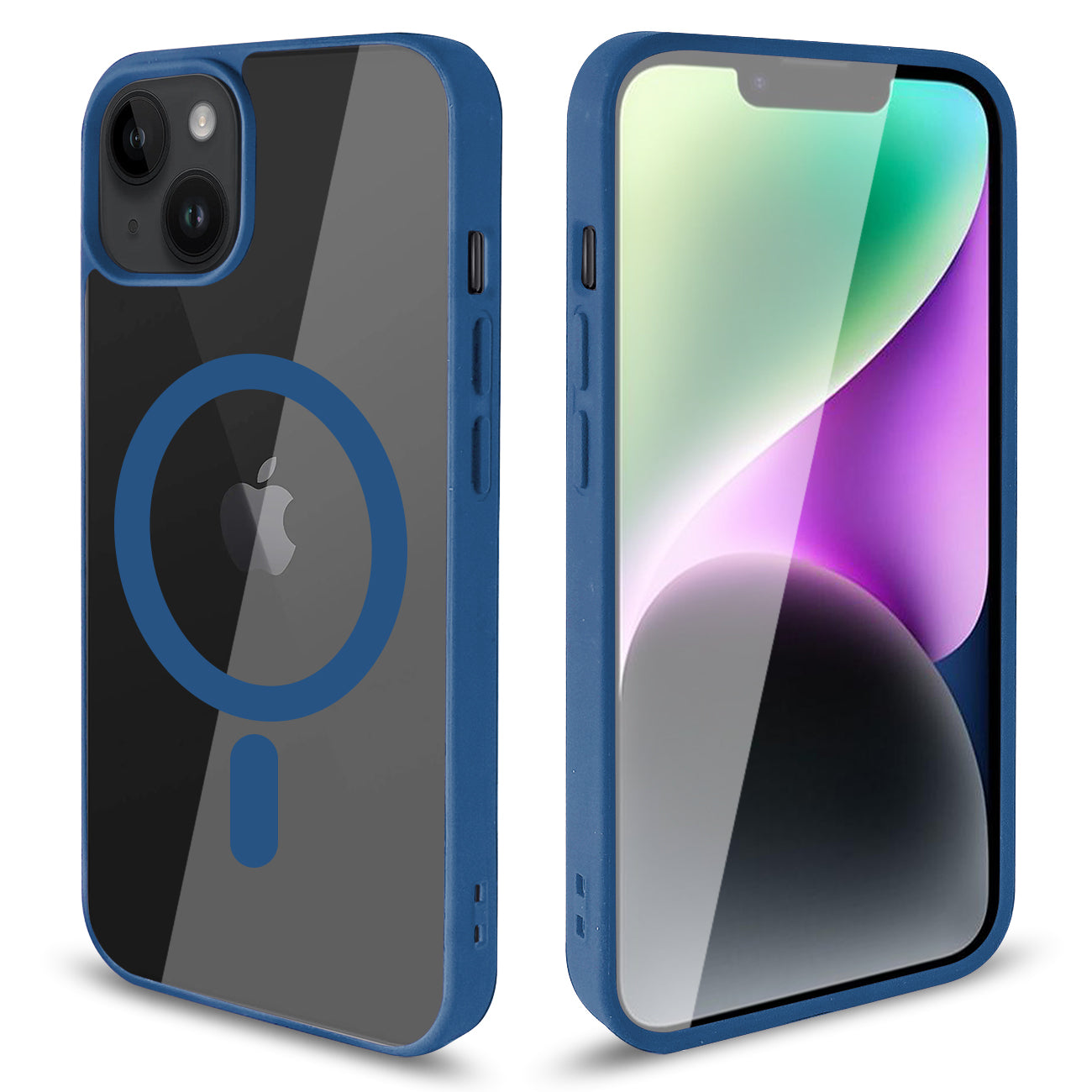 Phone Case Back Cover Magnetic Shell 2 in 1 Fashion Design iPhone 14 Transparent