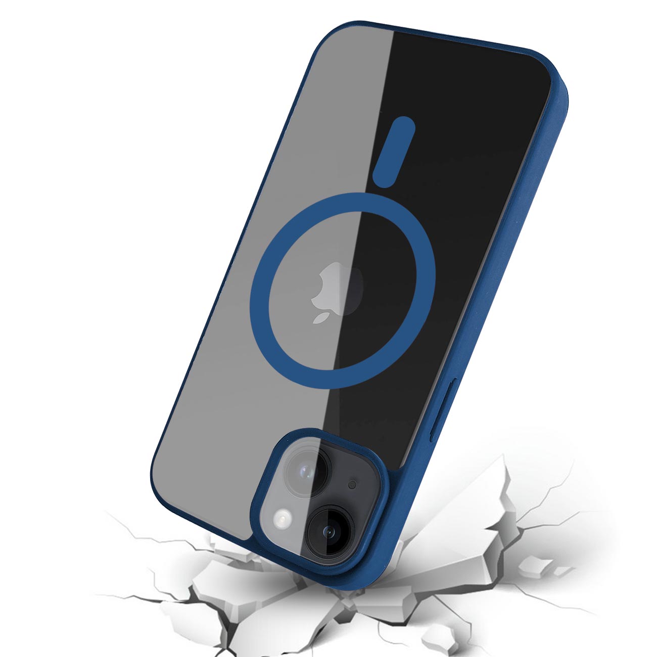 Phone Case Back Cover Magnetic Shell 2 in 1 Fashion Design iPhone 14 Transparent