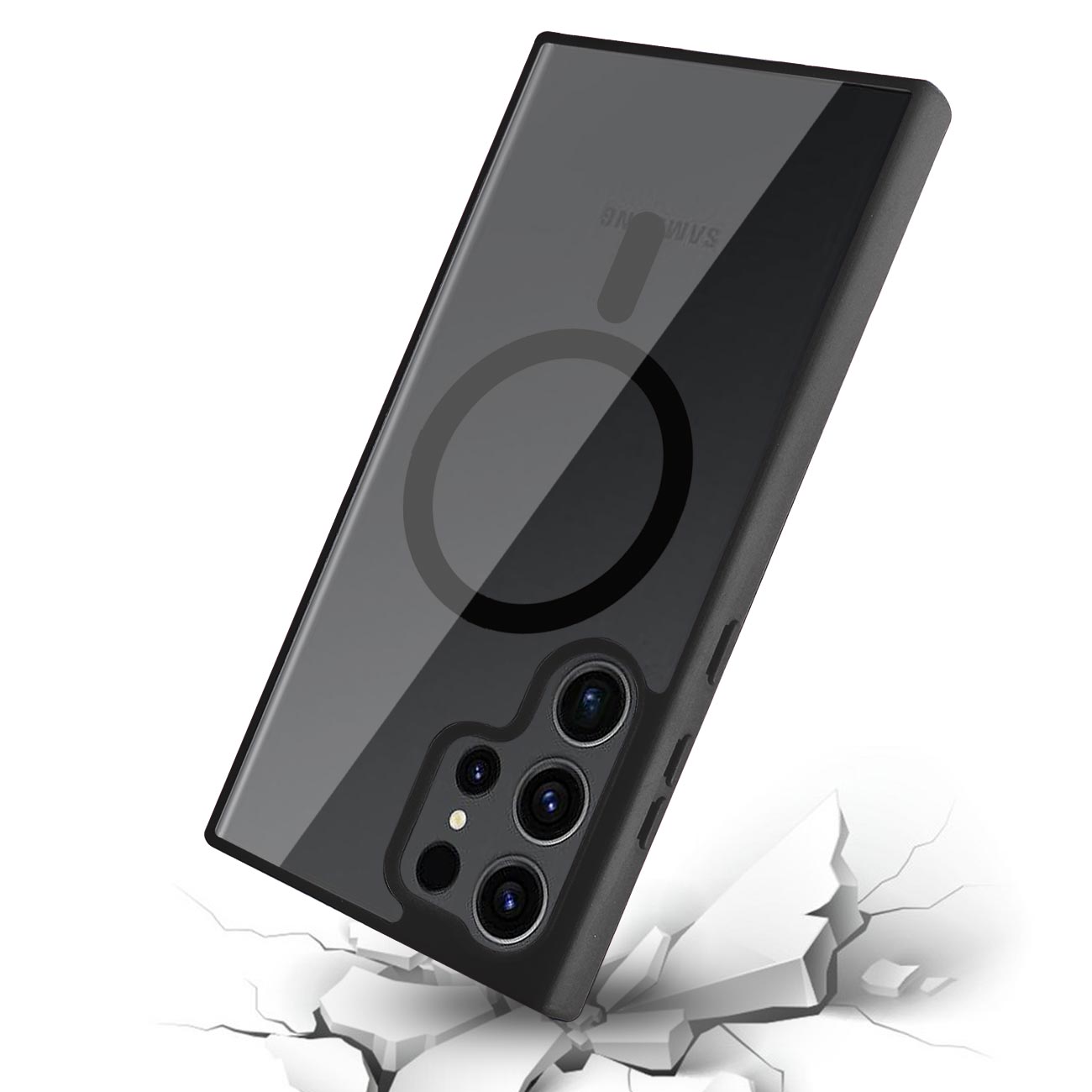 Phone Case Back Cover Magnetic Shell 2 In 1 Samsung Galaxy S23 Ultra Transparent