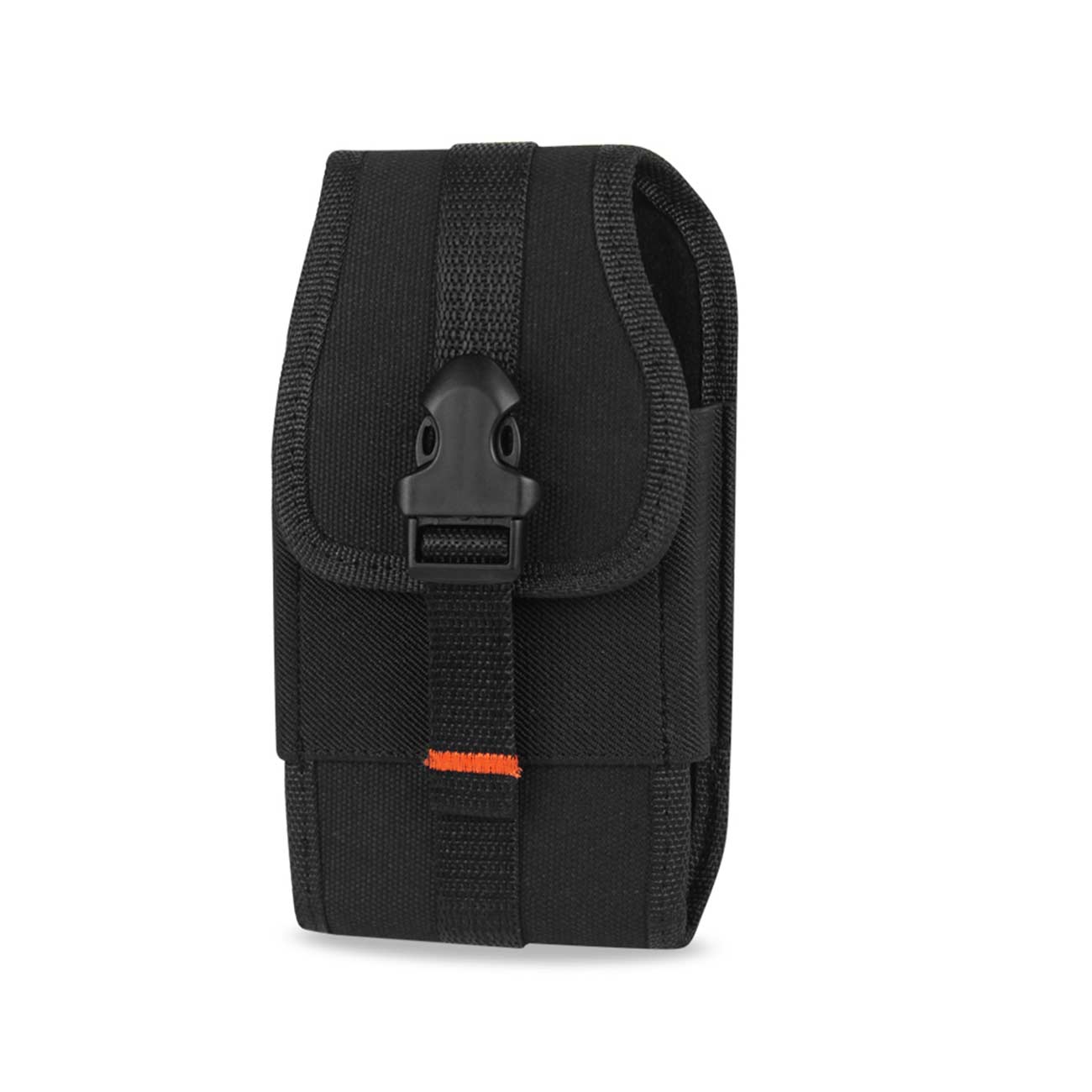 Vertical Pouch/Phone Holster With Buckle Clip And Card Holder Black In Cardboard Packaging