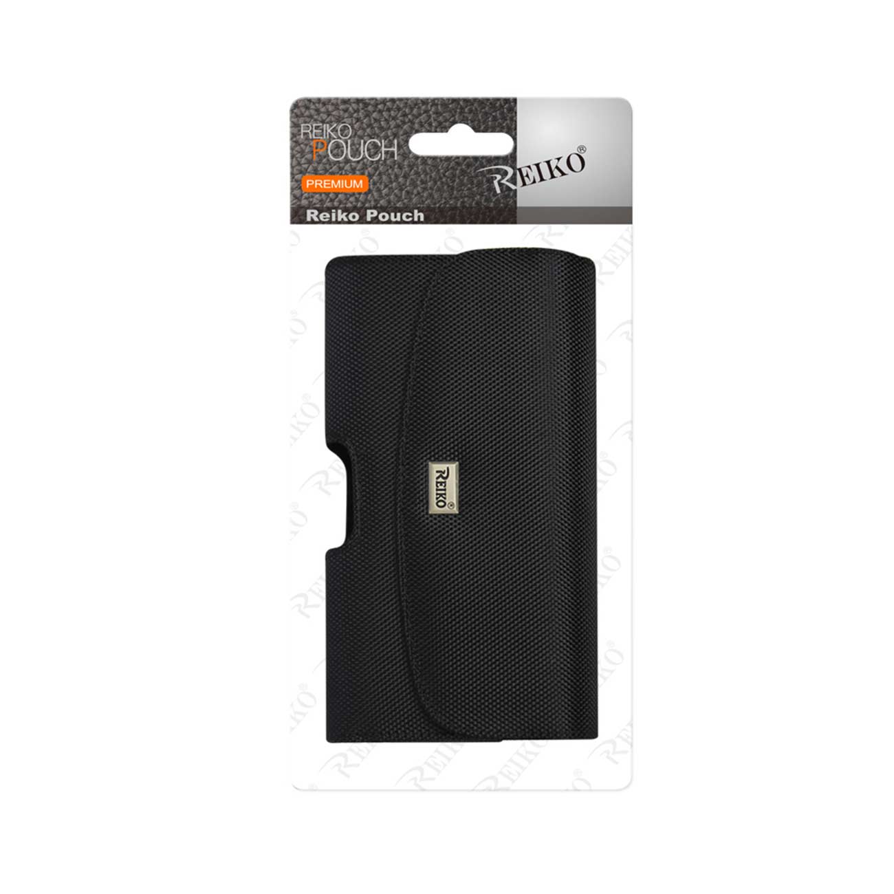 Horizontal Rugged Pouch/Phone Holster With Magnetic Closure And Belt Loop In Black