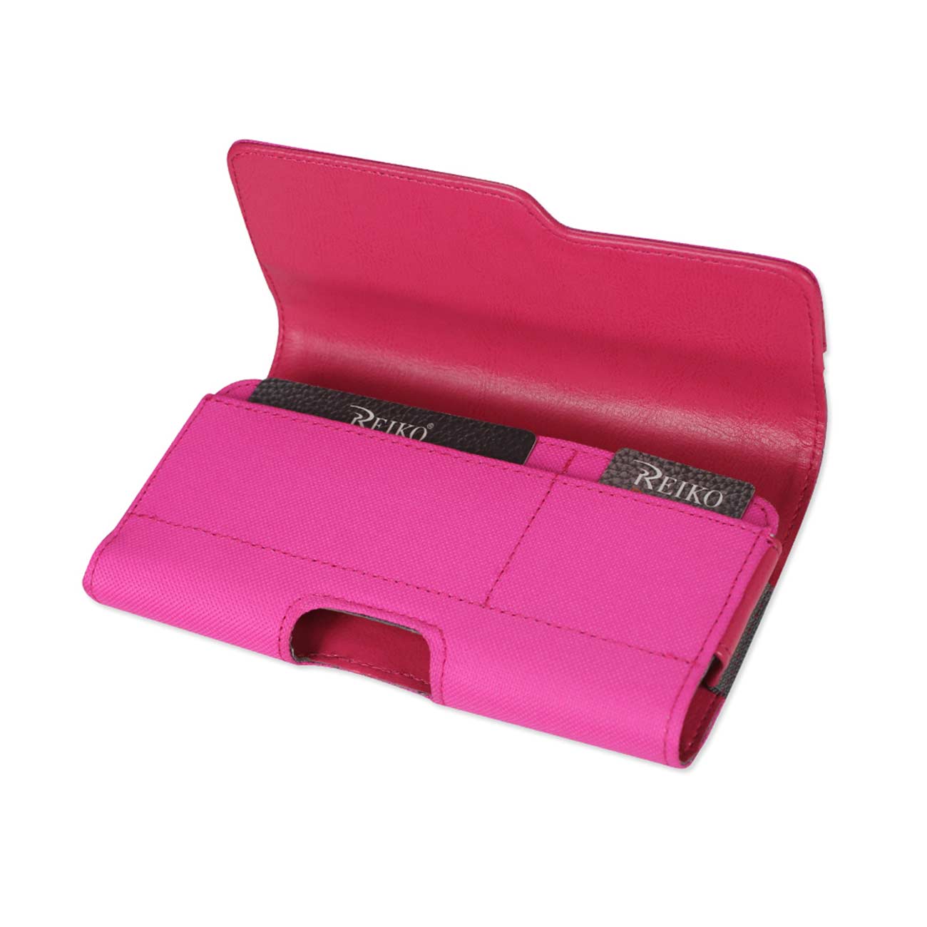 Horizontal Rugged Pouch/Phone Holster With Z Lid Pattern In Hot Pink