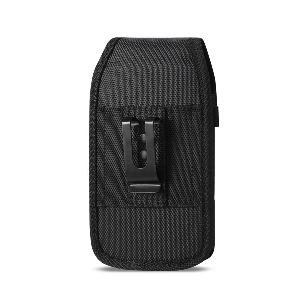 Vertical Rugged Pouch/Phone Holster With Zipper Pocket Black In Cardboard Packaging