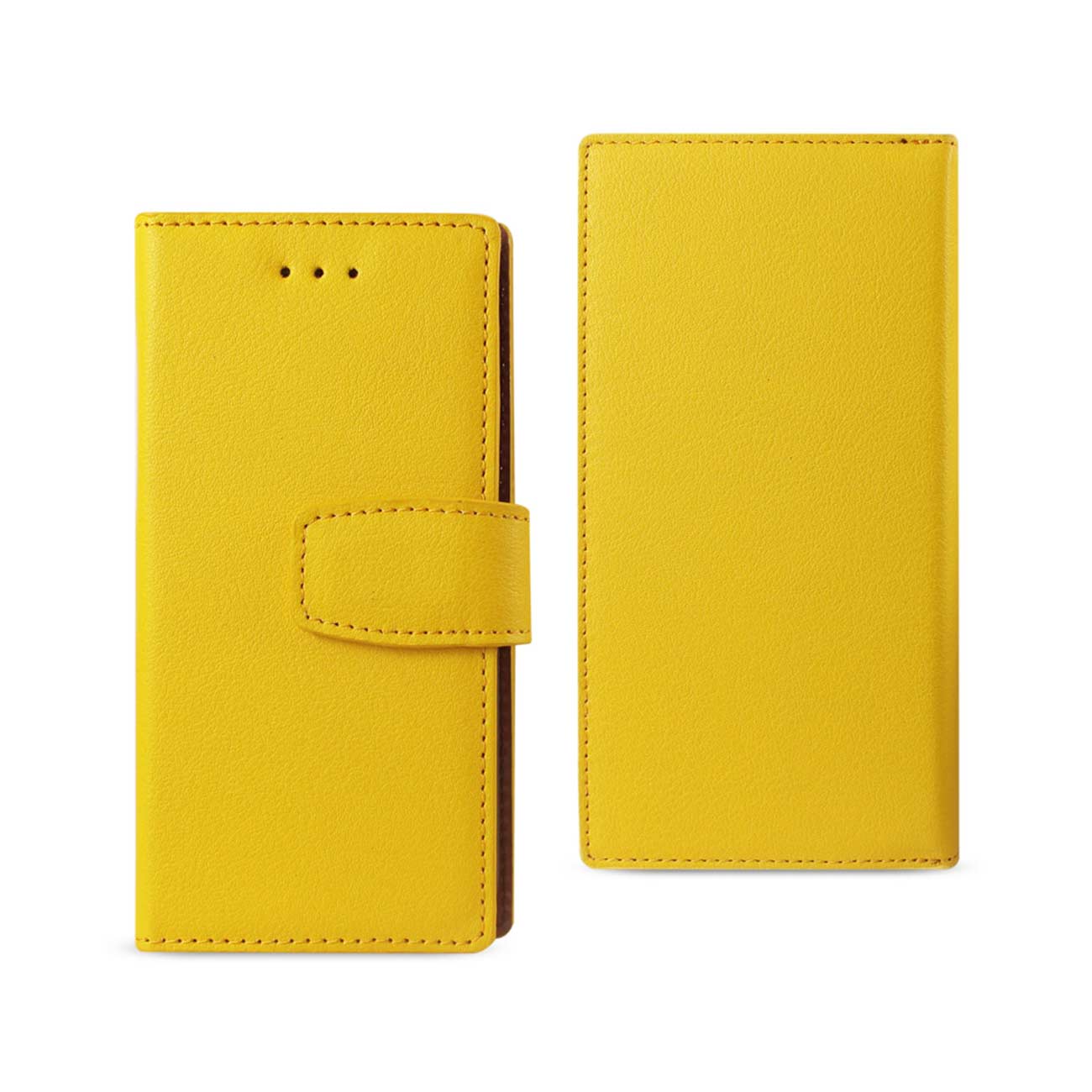 Wallet Case Synthetic Bullhide Leather With RFID Card Protection iPhone 7/ 8/ SE2 Yellow Color