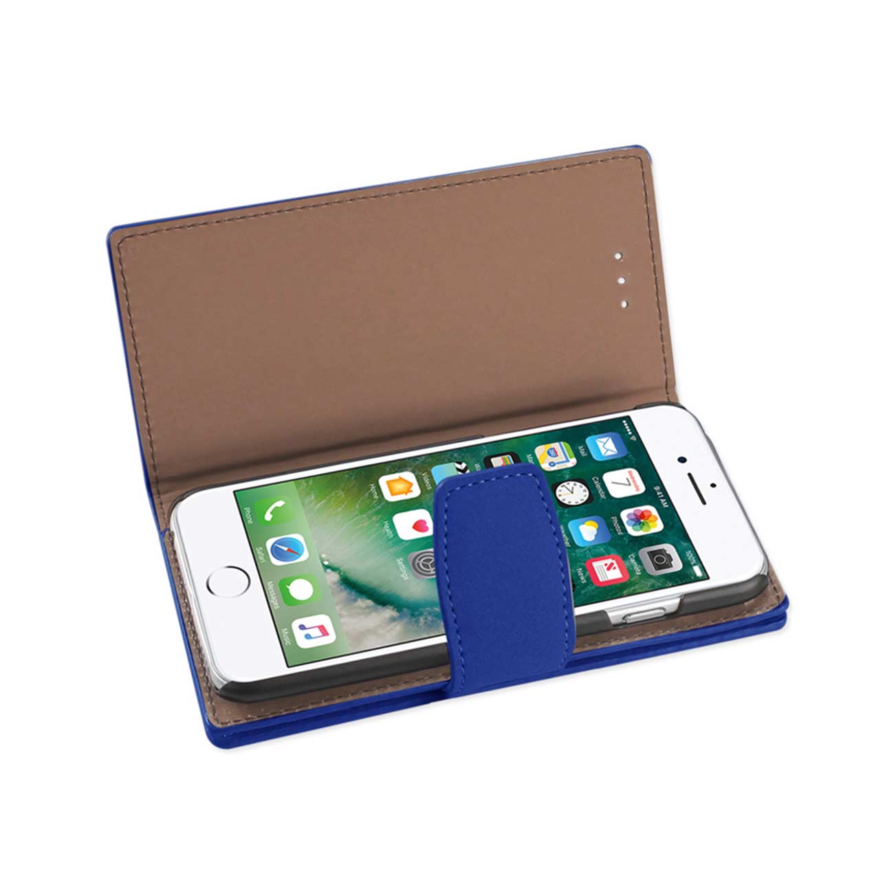 Wallet Case Doeskin With RFID Card Protection iPhone 7/ 8/ SE2 Navy Color