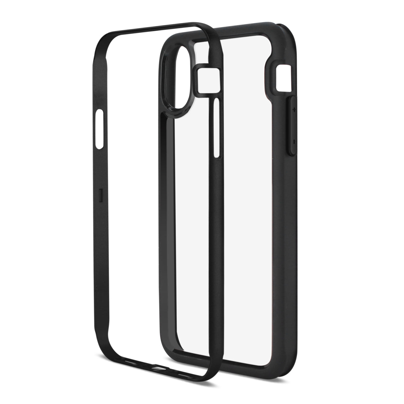 iPhone X/iPhone XS Hard Transparent Plastic TPU Case In Clear Black