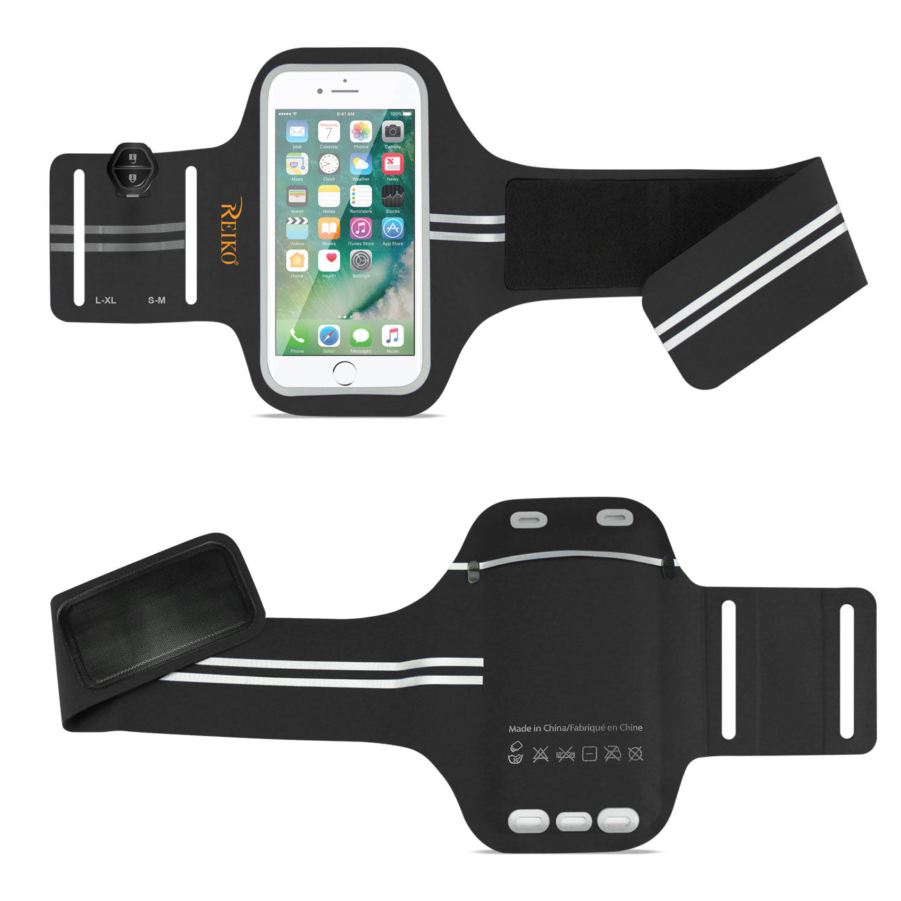 Reiko Running Sports Armband With Touch Screen 5X3X0.5 Inches Device In Black
