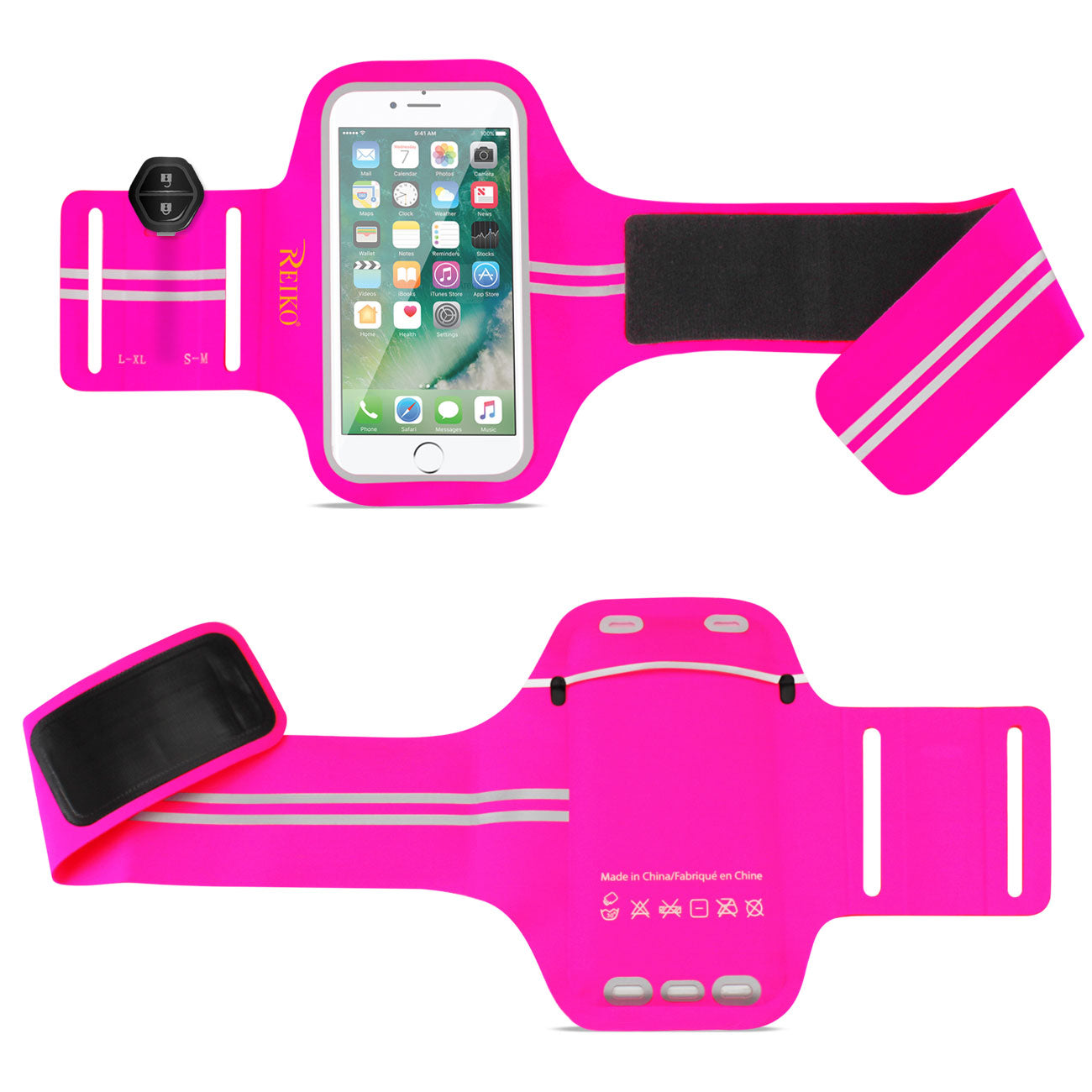 Reiko Running Sports Armband With Touch Screen 5X3X0.5 Inches Device In Pink
