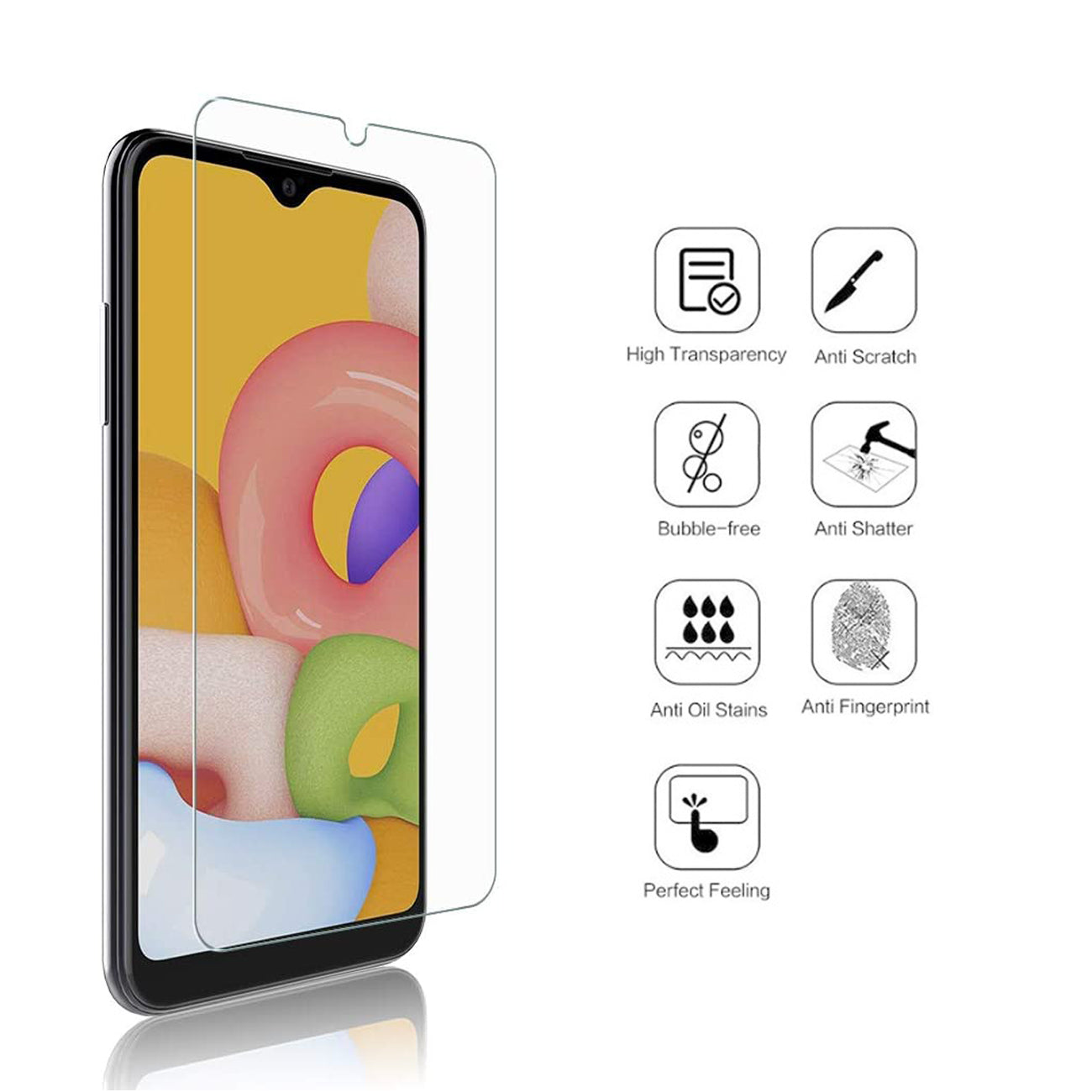 Glass Super Durable 2.5D Samsung Galaxy A01