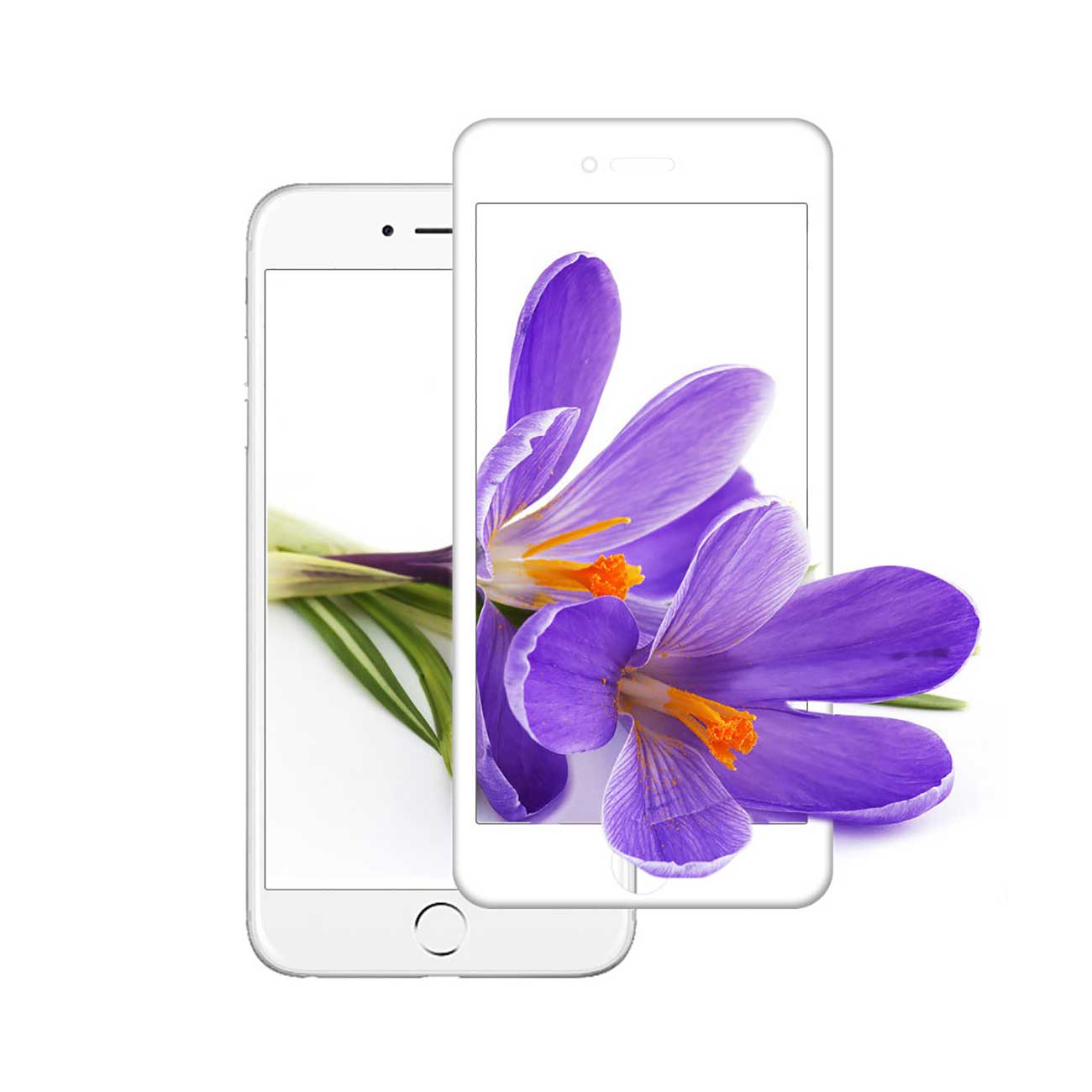 Glass Screen Protector Tempered 3D Anti Blue Light Filter iPhone 6 Plus White Color