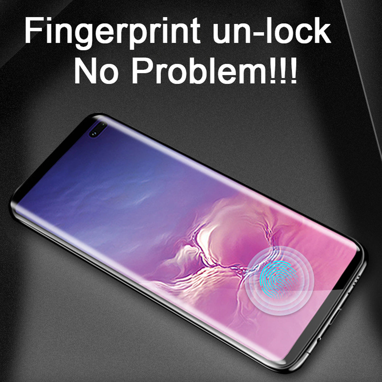 Glass Screen Protective Cover Super Shock Resistant 3D Curved Edge Samsung Galaxy S10 Plus