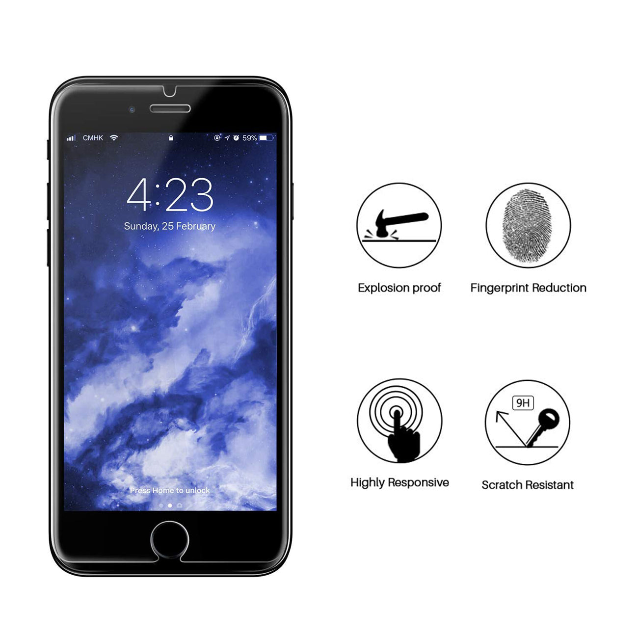APPLE IPHONE 6/7/8 PLUS 2.5D Super Durable Glass (24pcs)