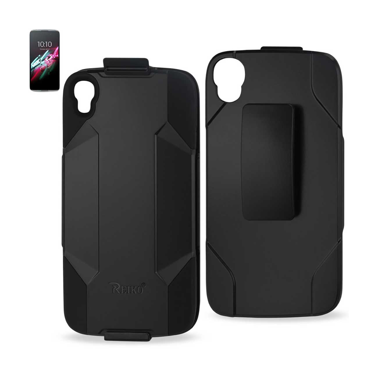Case Holster Combo Hybrid Heavy Duty 3-In-1 Alcatel One Touch Idol 3 Black Color