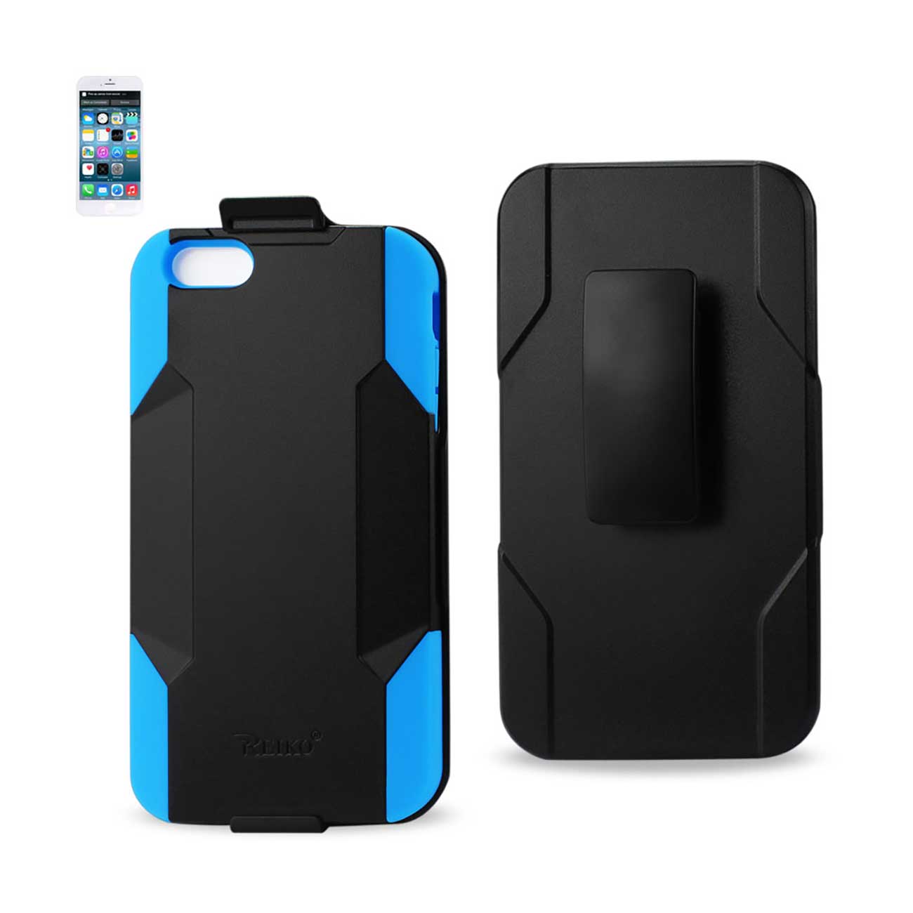 Case Holster Combo Hybrid Heavy Duty 3-In-1 iPhone 6 Plus Navy Black Color