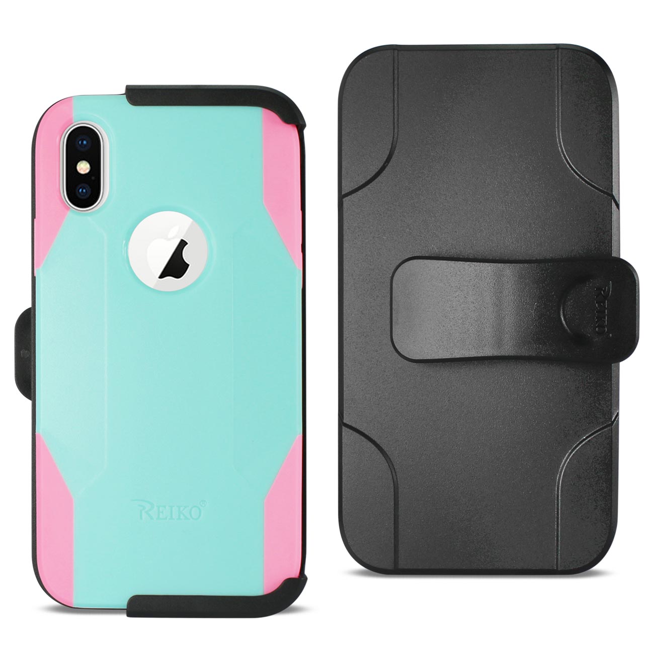 iPhone X/iPhone XS 3-IN-1 HYBRID HEAVY DUTY HOLSTER COMBO CASE IN MINT GREEN