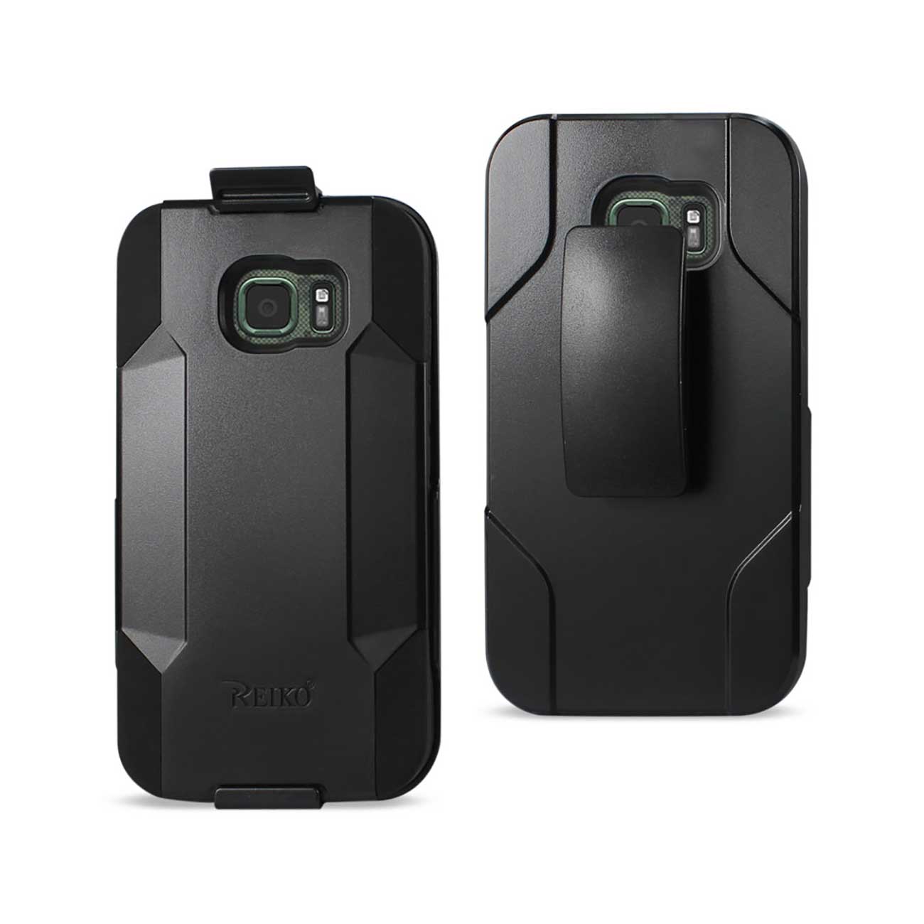 Samsung Galaxy S7 Active 3-In-1 Hybrid Heavy Duty Holster Combo Case In Black