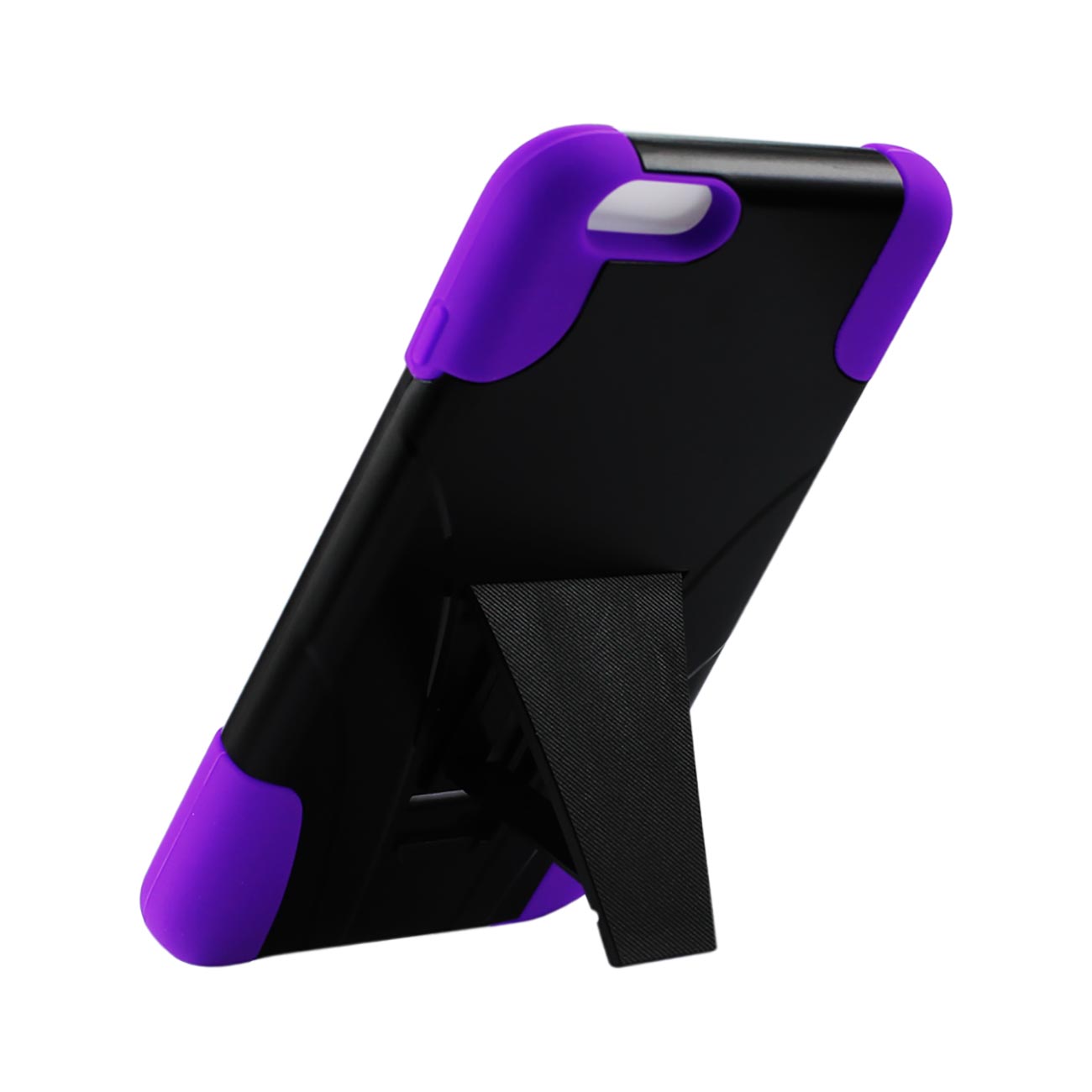 iPhone 6S/ 6 Plus Hybrid Heavy Duty Case With Kickstand In Purple Black
