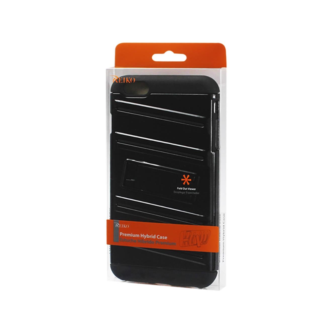 iPhone 6S Plus/ 6 Plus Hybrid Fishbone Case With Kickstand In Black