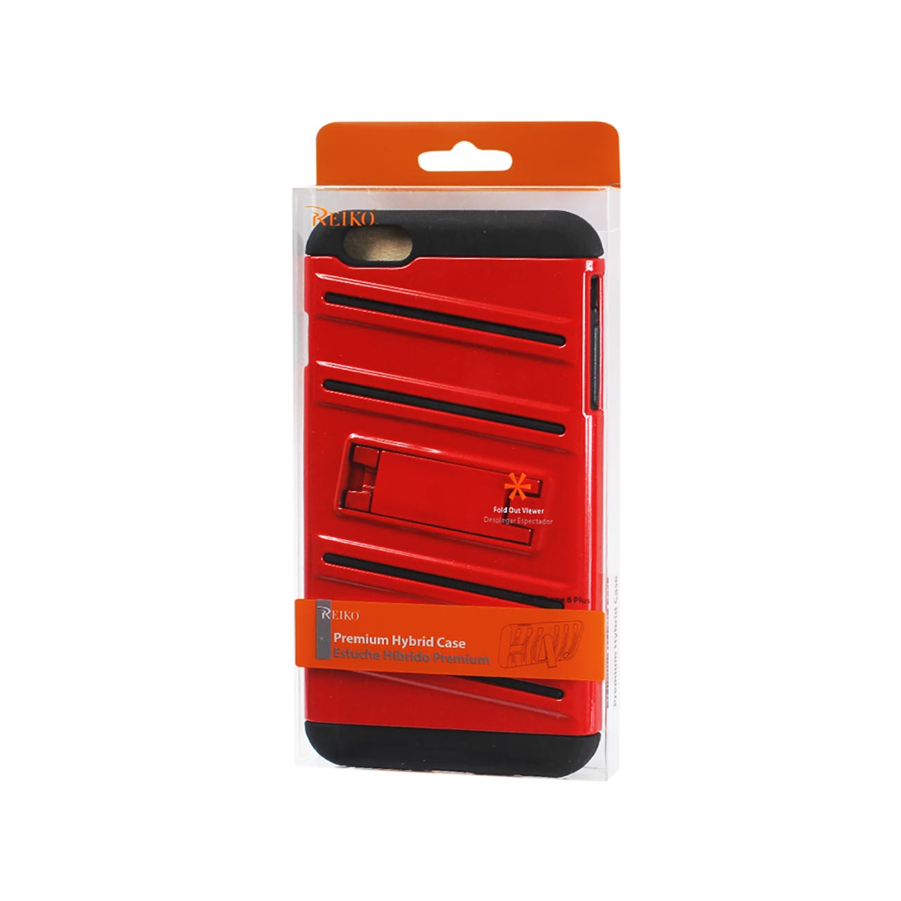 iPhone 6S Plus/ 6 Plus Hybrid Fishbone Case With Kickstand In Black Red