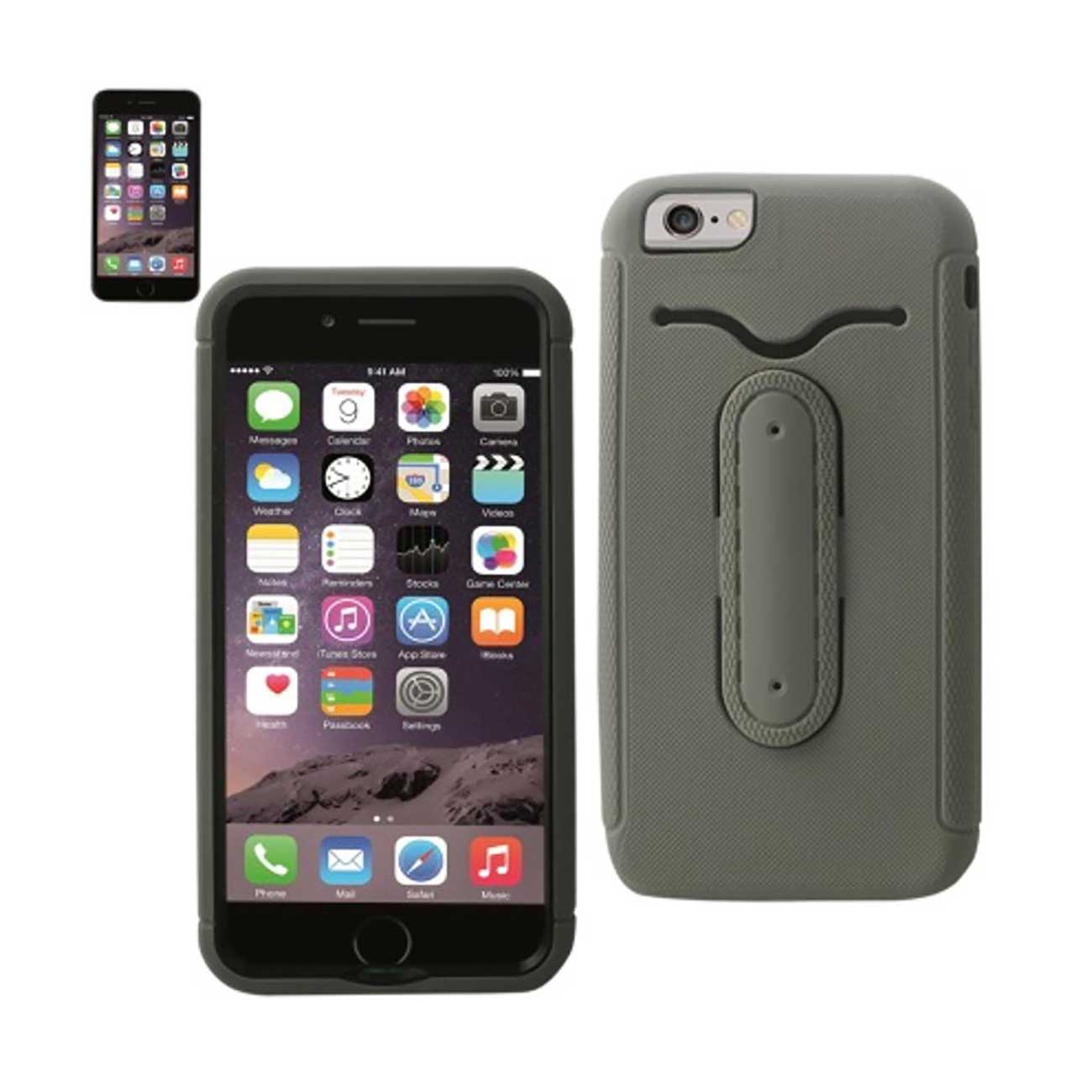 iPhone 6S Plus/ 6 Plus Hybrid Heavy Duty Case With Bending Kickstand In Gray