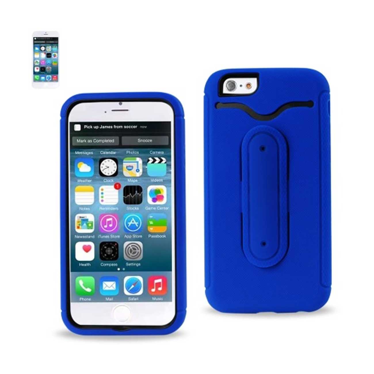 iPhone 6S/ 6 Hybrid Heavy Duty Case With Bending Kickstand In Navy