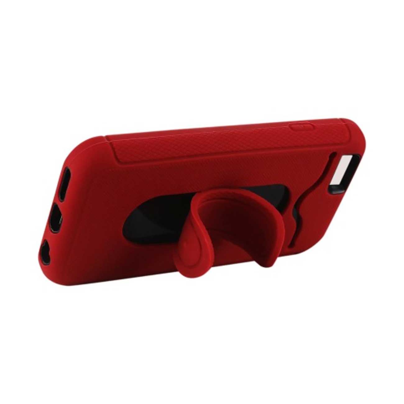 iPhone 6S/ 6 Hybrid Heavy Duty Case With Bending Kickstand In Red