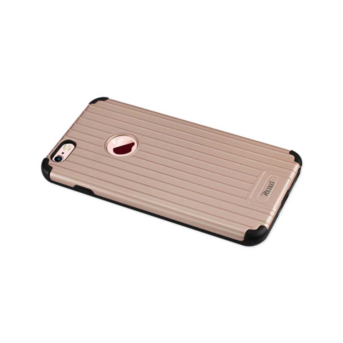 iPhone 6S Plus/ 6 Plus Rugged Metal Texture Hybrid Case With Ridged Back In Black Rose Gold